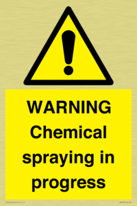 WARNING Chemical spraying in progress